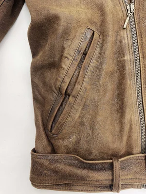 Plein Sud ジャケット Plein Sud brown leather jacket — JAMES VELORIA